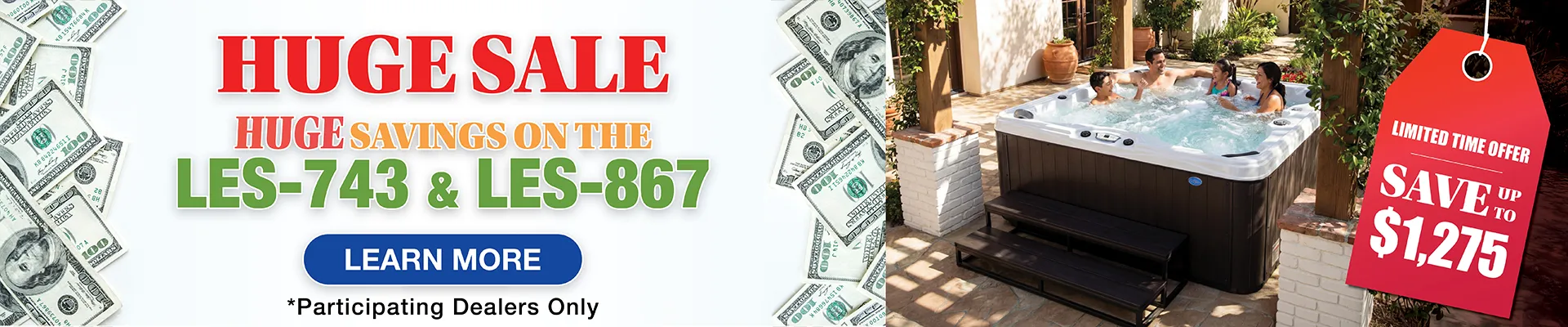 Calspas hot tub being used in a family setting - Big Sky